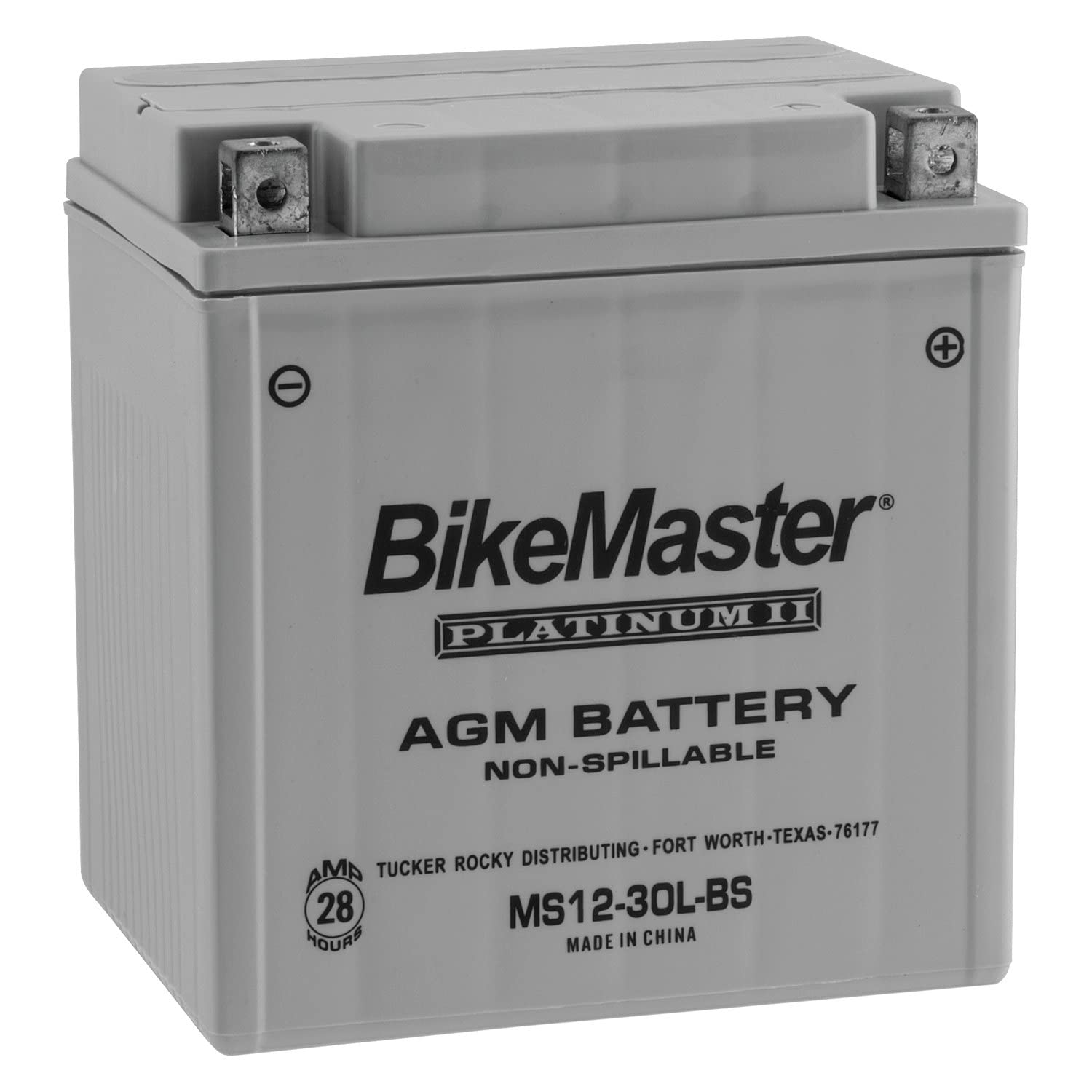 Amazon.com: BikeMaster - AGM Battery - MS12-30L-BS (780728